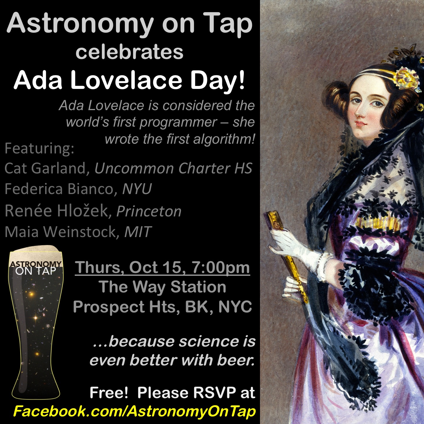 Astronomy on Tap celebrates Ada Lovelace Day Ada Lovelace Day