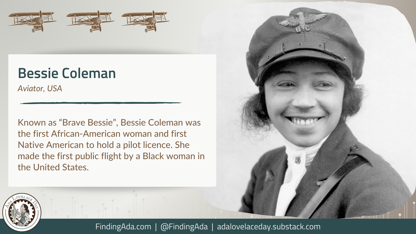 ALD23: Bessie Coleman, Aviator – Ada Lovelace Day