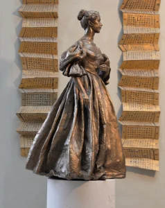 Ada Lovelace brass statue.